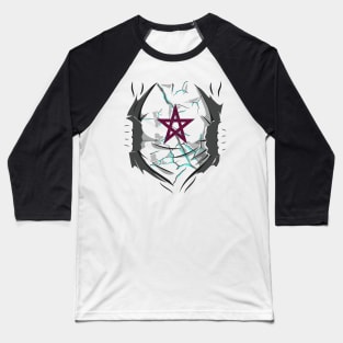 Heartbeat of Unity Embracing One Morocco Moorish DNA Proud Baseball T-Shirt